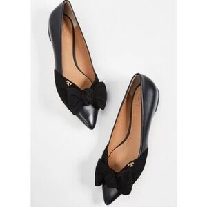 Tory Burch Black Flats with Bow